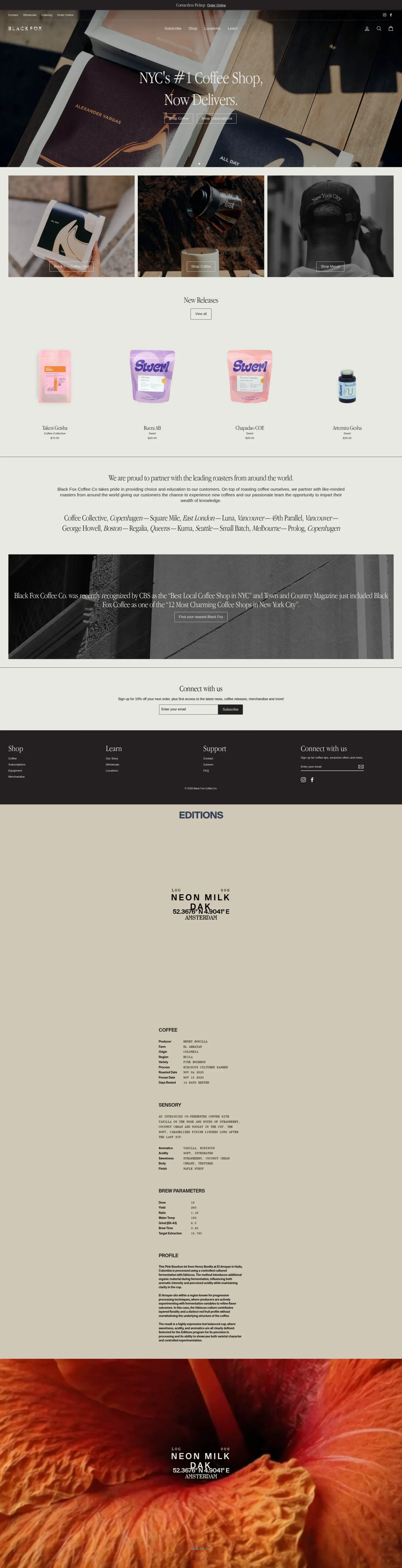 Black Fox Coffee project preview